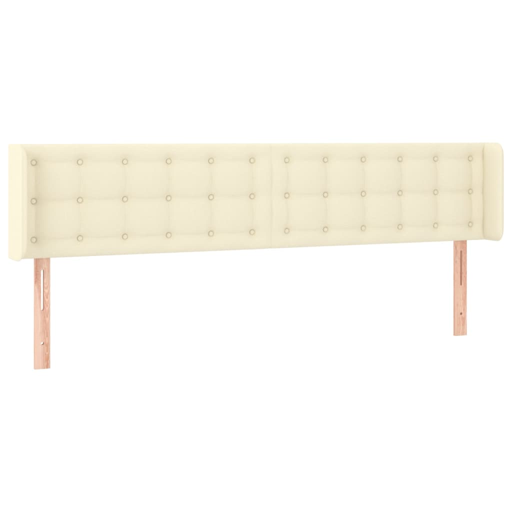 Testiera ad Orecchio Crema 203x16x78/88 cm in Similpelle