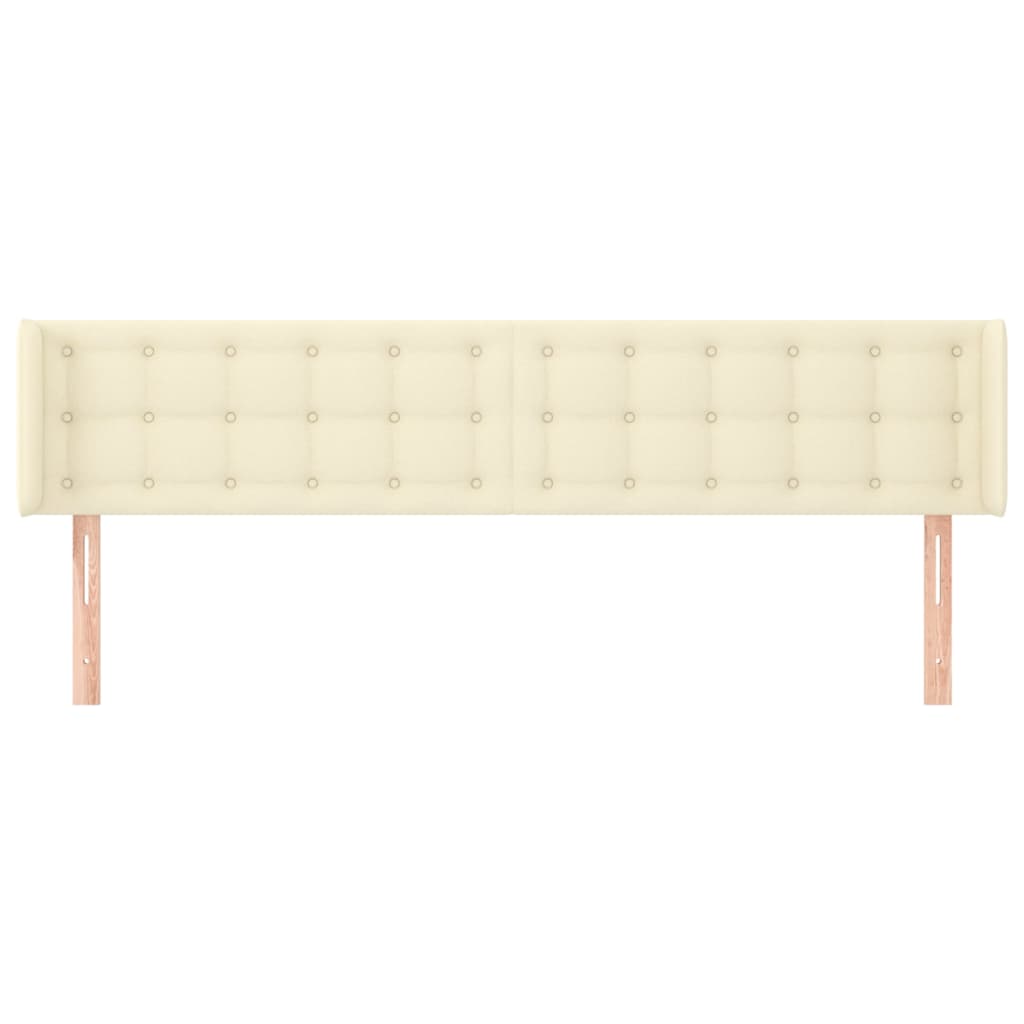 Testiera ad Orecchio Crema 203x16x78/88 cm in Similpelle