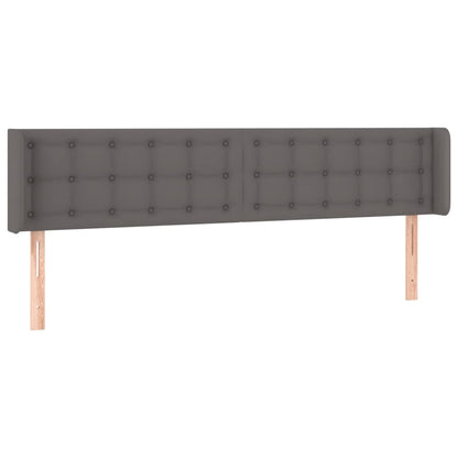 Testiera ad Orecchio Grigio 203x16x78/88 cm in Similpelle
