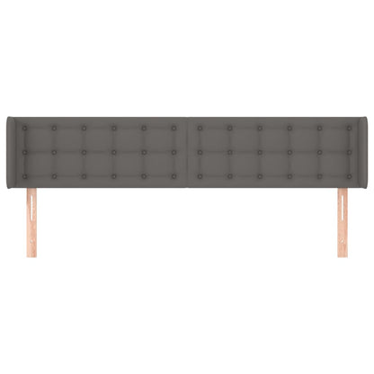 Testiera ad Orecchio Grigio 203x16x78/88 cm in Similpelle