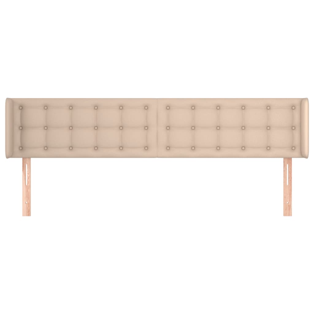 Testiera ad Orecchio Cappuccino 203x16x78/88 cm in Similpelle