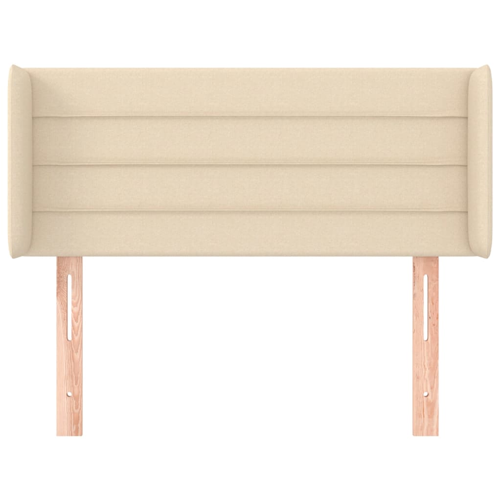Testiera ad Orecchio Crema 83x16x78/88 cm in Tessuto