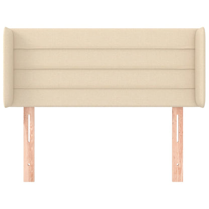 Testiera ad Orecchio Crema 83x16x78/88 cm in Tessuto