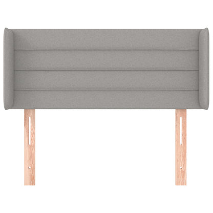 Testiera ad Orecchio Grigio Chiaro 93x16x78/88 cm in Tessuto