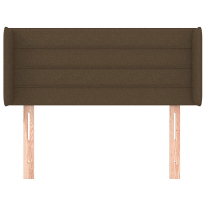Testiera ad Orecchio Marrone Scuro 93x16x78/88 cm in Tessuto