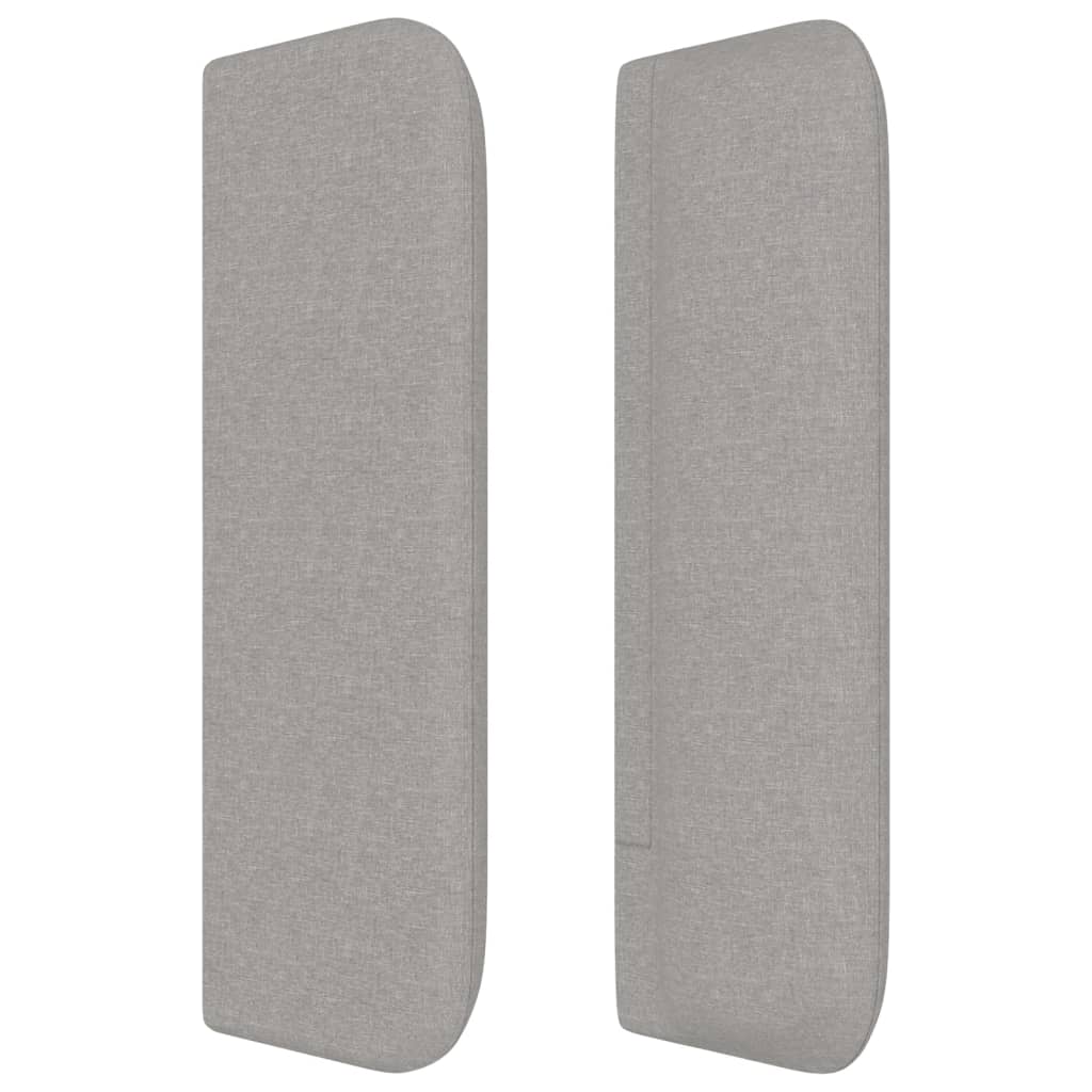 Testiera ad Orecchio Grigio Chiaro 103x16x78/88 cm in Tessuto
