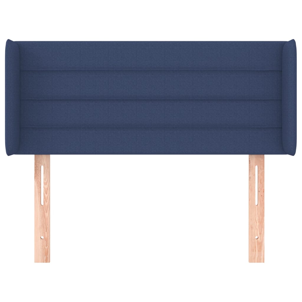 Testiera ad Orecchio Blu 103x16x78/88cm in Tessuto