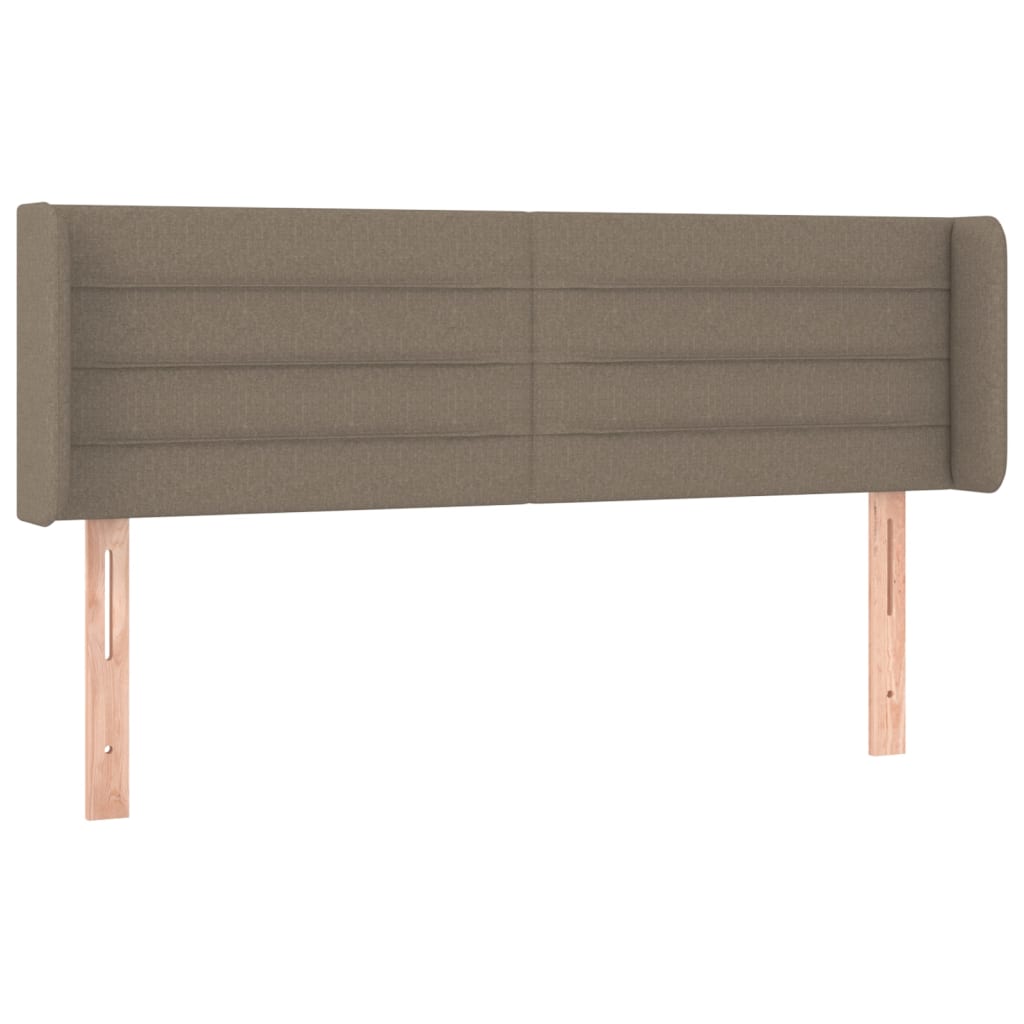 Testiera ad Orecchio Tortora 147x16x78/88 cm in Tessuto