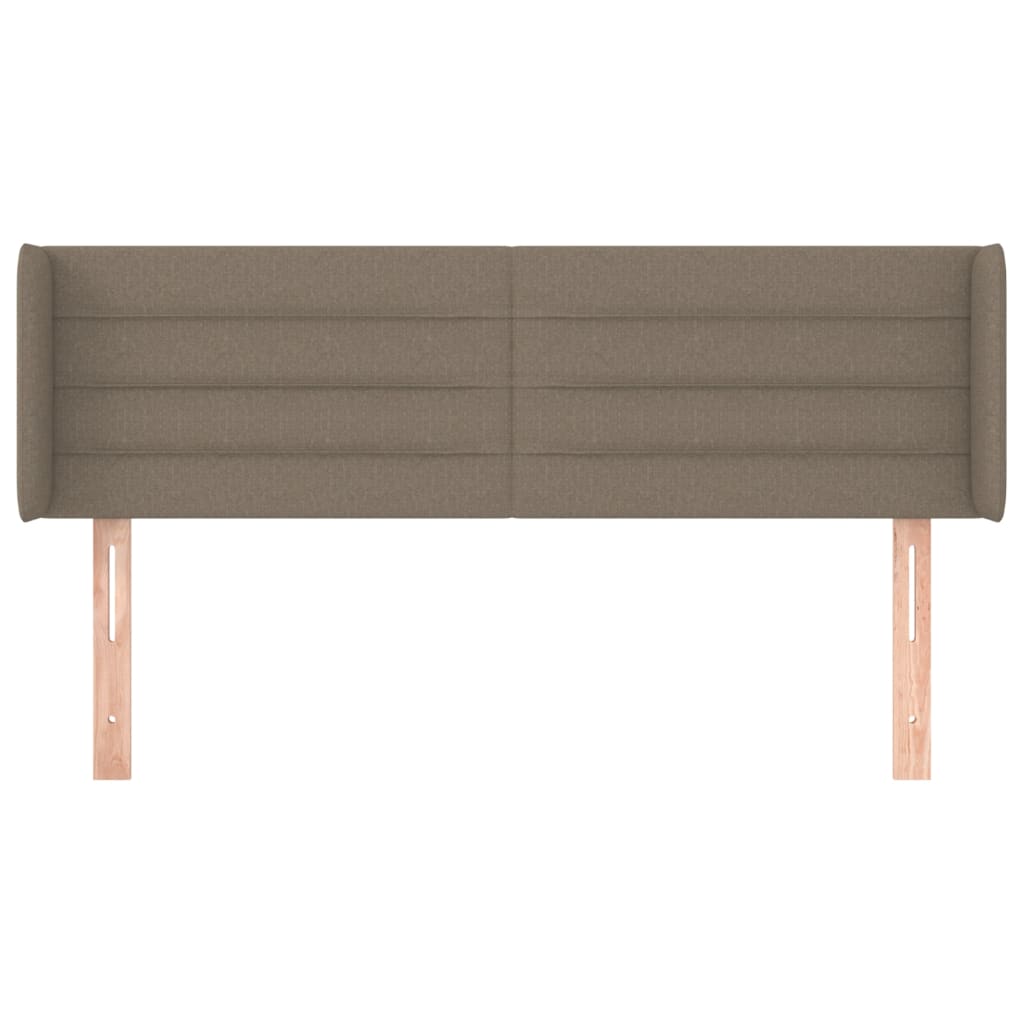 Testiera ad Orecchio Tortora 147x16x78/88 cm in Tessuto