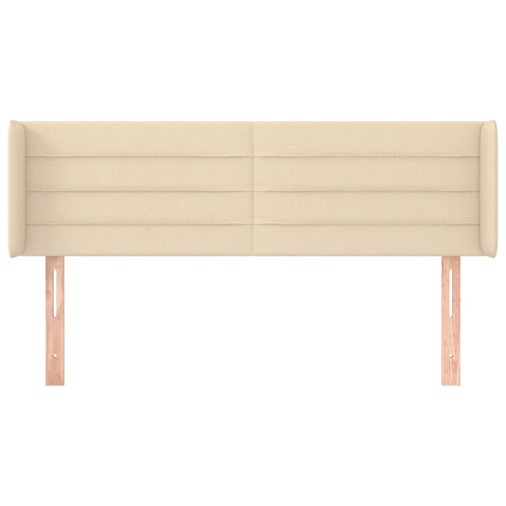 Testiera ad Orecchio Crema 147x16x78/88 cm in Tessuto