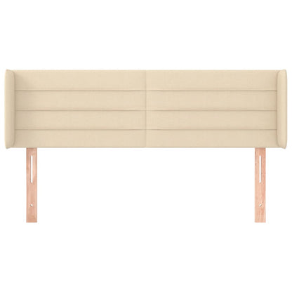 Testiera ad Orecchio Crema 147x16x78/88 cm in Tessuto