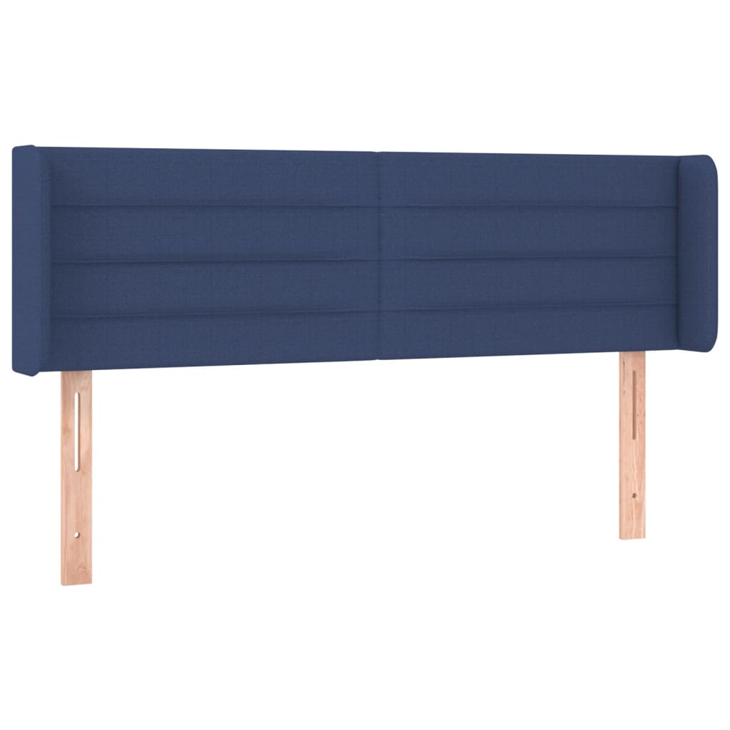 Testiera ad Orecchio Blu 147x16x78/88cm in Tessuto