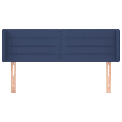 Testiera ad Orecchio Blu 147x16x78/88cm in Tessuto