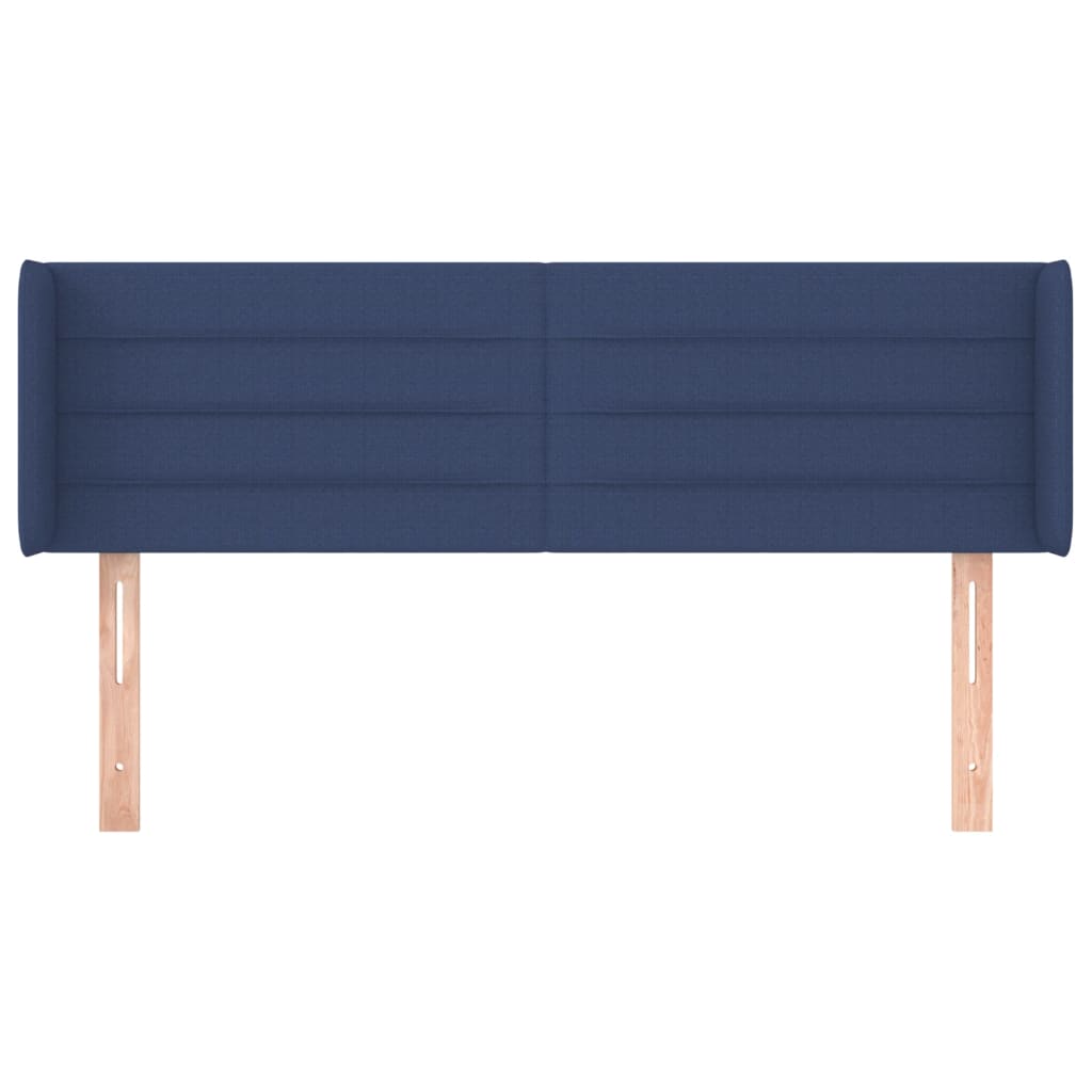 Testiera ad Orecchio Blu 147x16x78/88cm in Tessuto