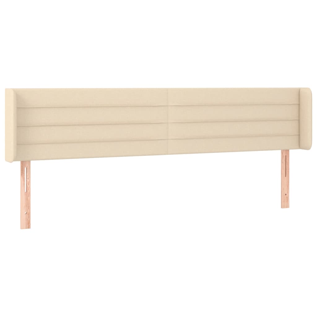 Testiera ad Orecchio Crema 183x16x78/88 cm in Tessuto