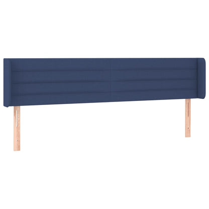 Testiera ad Orecchio Blu 183x16x78/88 cm in Tessuto