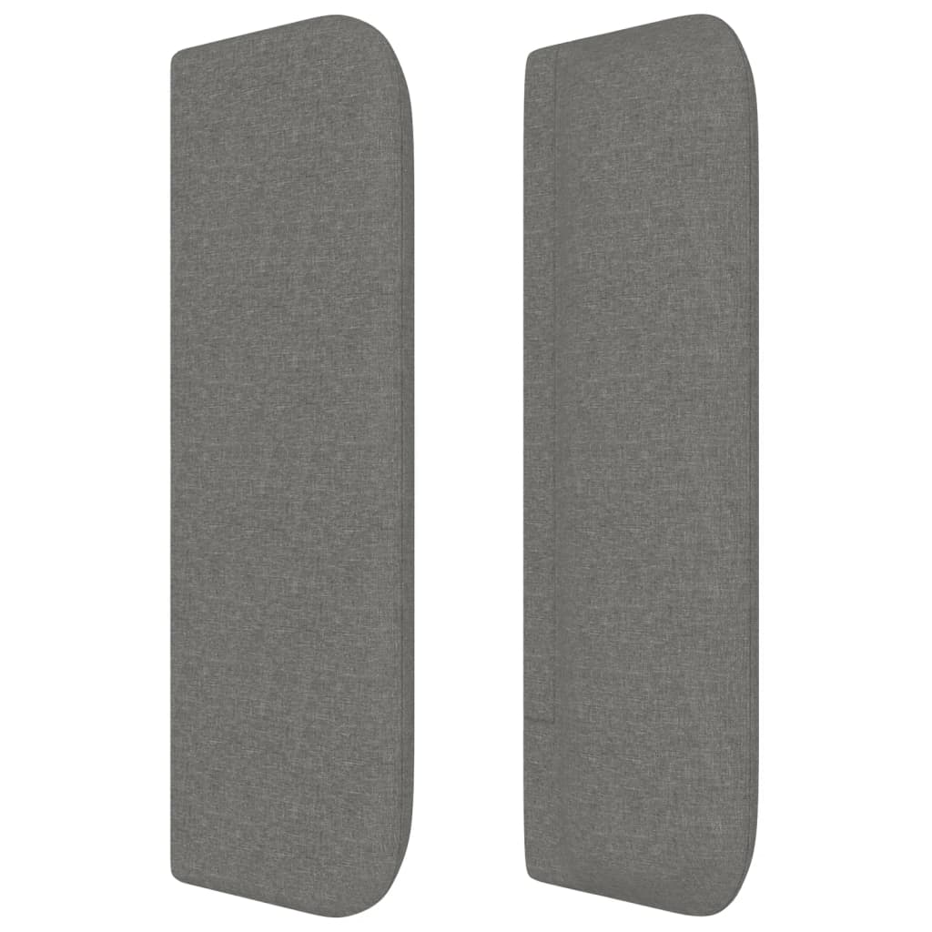 Testiera ad Orecchio Grigio Scuro 203x16x78/88 cm in Tessuto