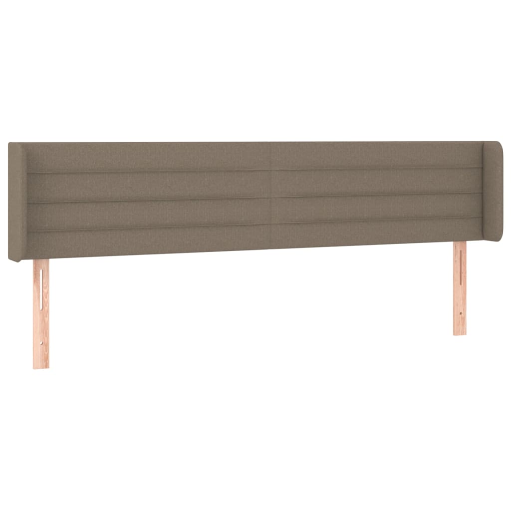 Testiera ad Orecchio Tortora 203x16x78/88 cm in Tessuto