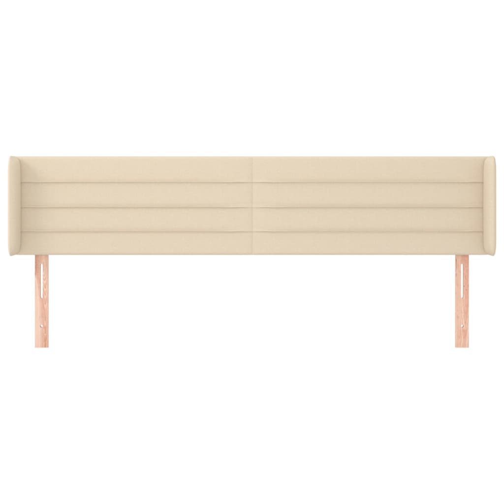 Testiera ad Orecchio Crema 203x16x78/88 cm in Tessuto