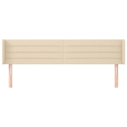Testiera ad Orecchio Crema 203x16x78/88 cm in Tessuto