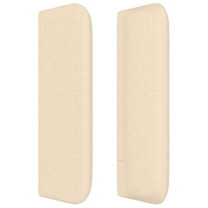 Testiera ad Orecchio Crema 203x16x78/88 cm in Tessuto