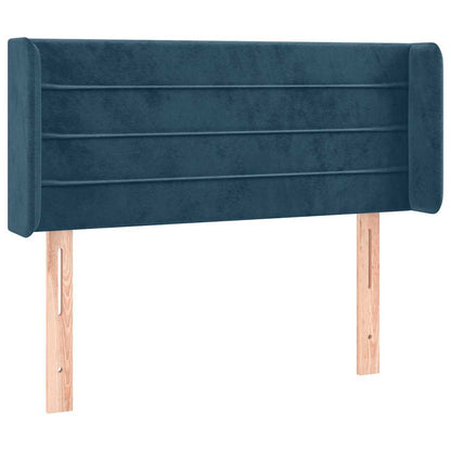 Testiera ad Orecchio Blu Scuro 83x16x78/88 cm in Velluto