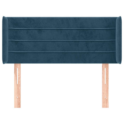 Testiera ad Orecchio Blu Scuro 83x16x78/88 cm in Velluto