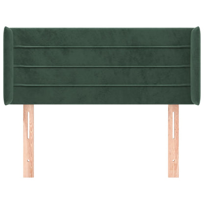 Testiera ad Orecchio Verde Scuro 93x16x78/88 cm in Velluto