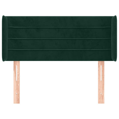 Testiera ad Orecchio Verde Scuro 103x16x78/88 cm in Velluto