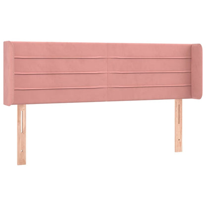 Testiera ad Orecchio Rosa 147x16x78/88 cm in Velluto