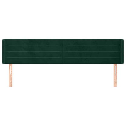Testiera ad Orecchio Verde Scuro 163x16x78/88 cm in Velluto