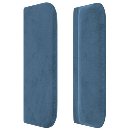 Testiera ad Orecchio Blu Scuro 163x16x78/88 cm in Velluto