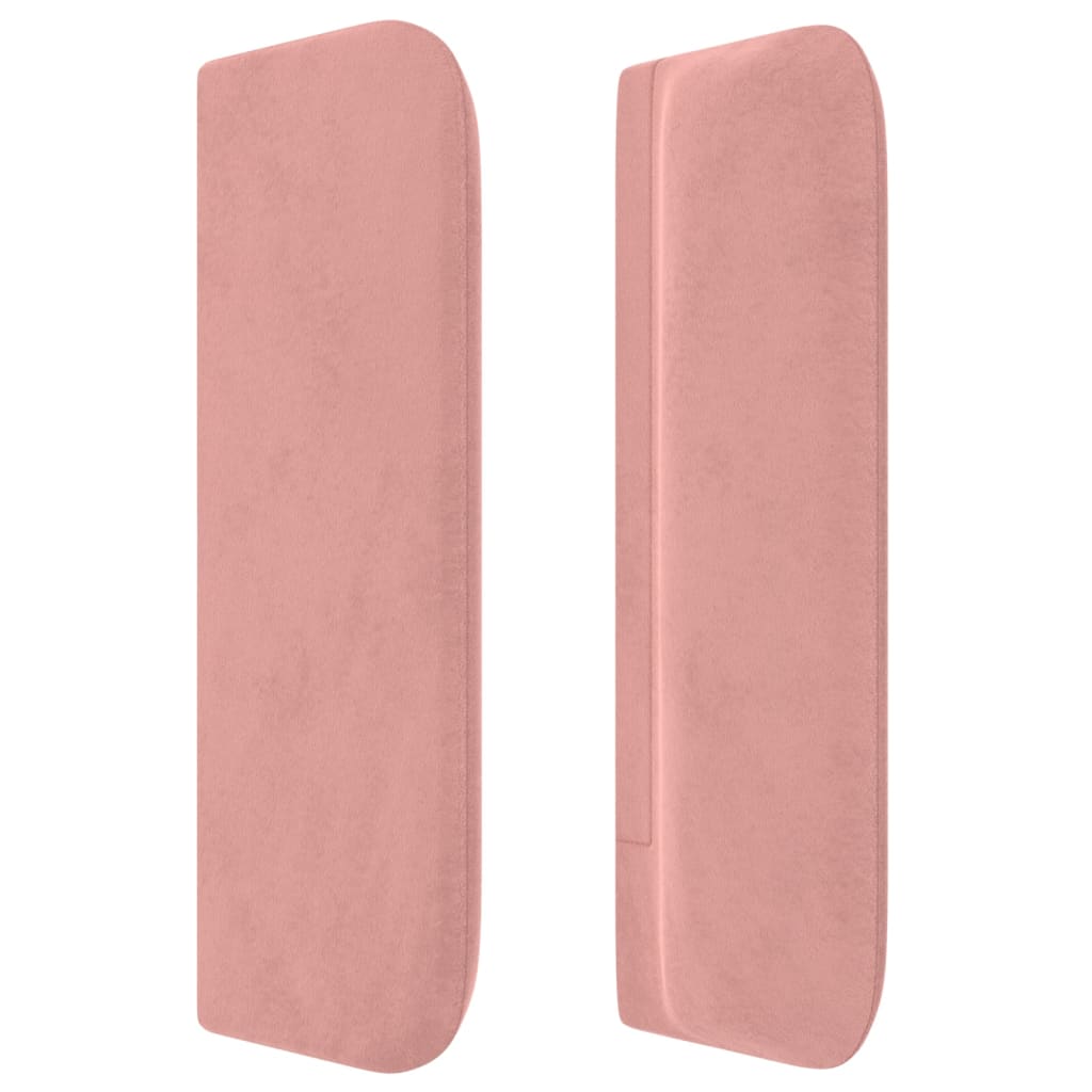 Testiera ad Orecchio Rosa 203x16x78/88 cm in Velluto