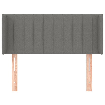 Testiera ad Orecchio Grigio Scuro 83x16x78/88 cm in Tessuto