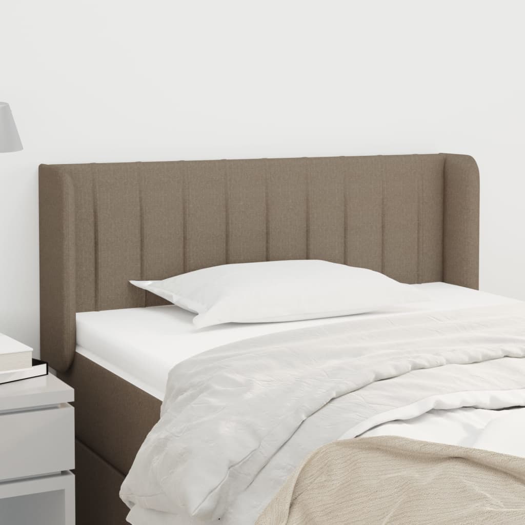 Testiera ad Orecchio Tortora 83x16x78/88 cm in Tessuto