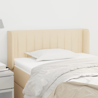 Testiera ad Orecchio Crema 83x16x78/88 cm in Tessuto