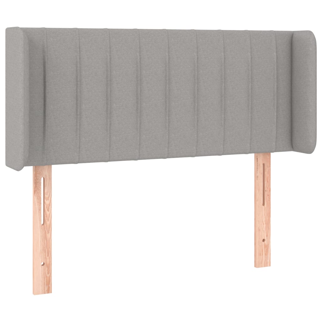 Testiera ad Orecchio Grigio Chiaro 103x16x78/88 cm in Tessuto