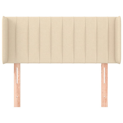 Testiera ad Orecchio Crema 103x16x78/88 cm in Tessuto