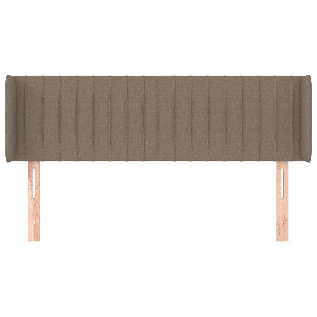 Testiera ad Orecchio Tortora 147x16x78/88 cm in Tessuto