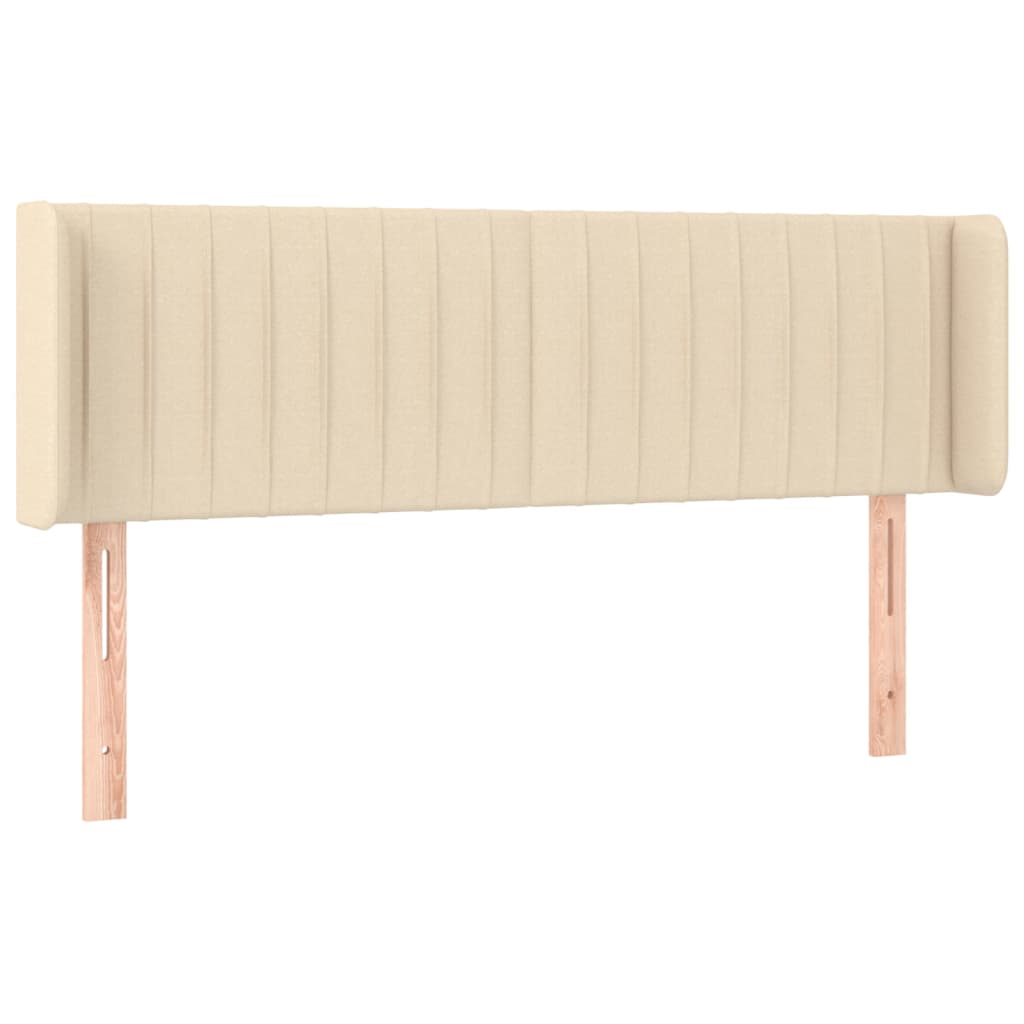Testiera ad Orecchio Crema 147x16x78/88 cm in Tessuto