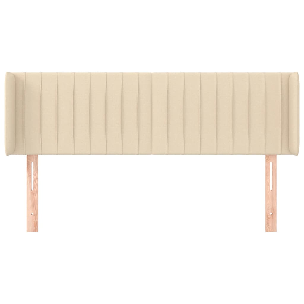 Testiera ad Orecchio Crema 147x16x78/88 cm in Tessuto