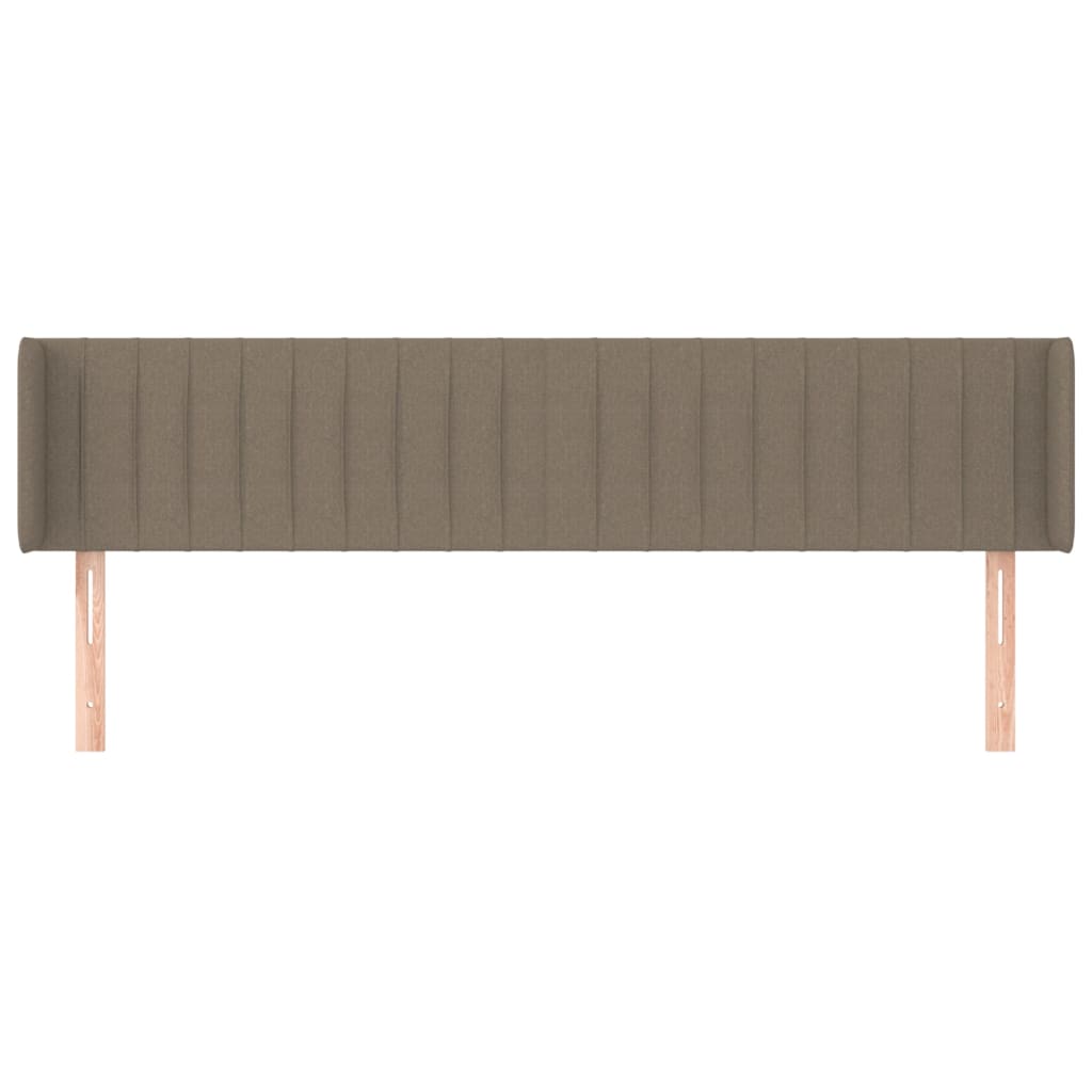 Testiera ad Orecchio Tortora 163x16x78/88 cm in Tessuto