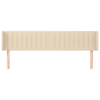 Testiera ad Orecchio Crema 183x16x78/88 cm in Tessuto