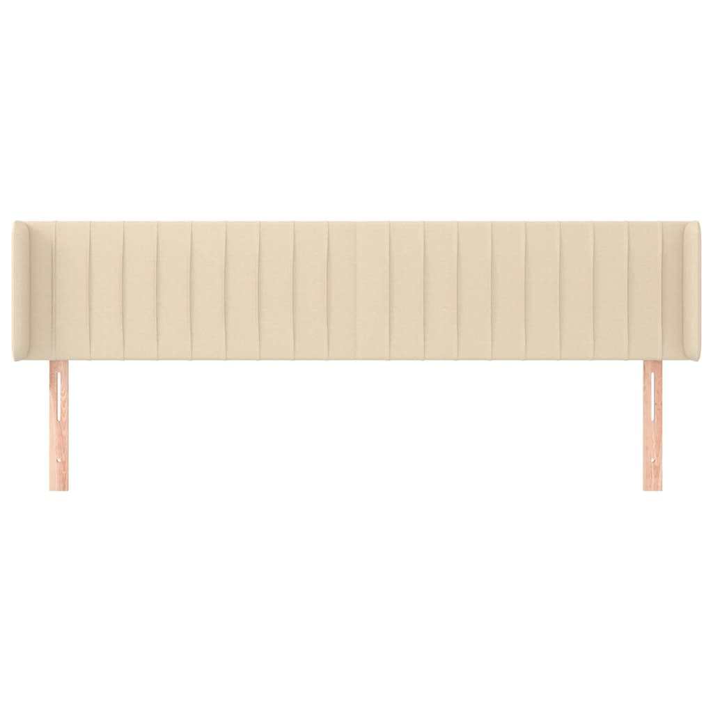 Testiera ad Orecchio Crema 183x16x78/88 cm in Tessuto