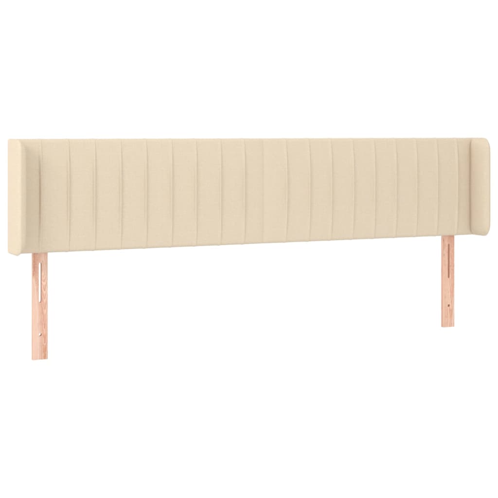 Testiera ad Orecchio Crema 203x16x78/88 cm in Tessuto
