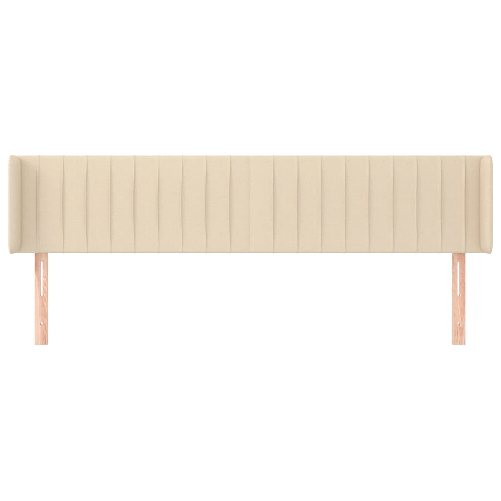 Testiera ad Orecchio Crema 203x16x78/88 cm in Tessuto