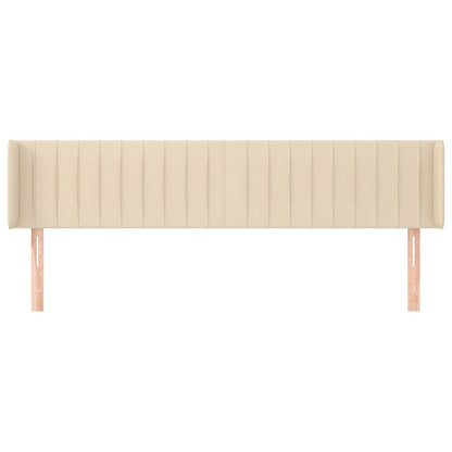 Testiera ad Orecchio Crema 203x16x78/88 cm in Tessuto