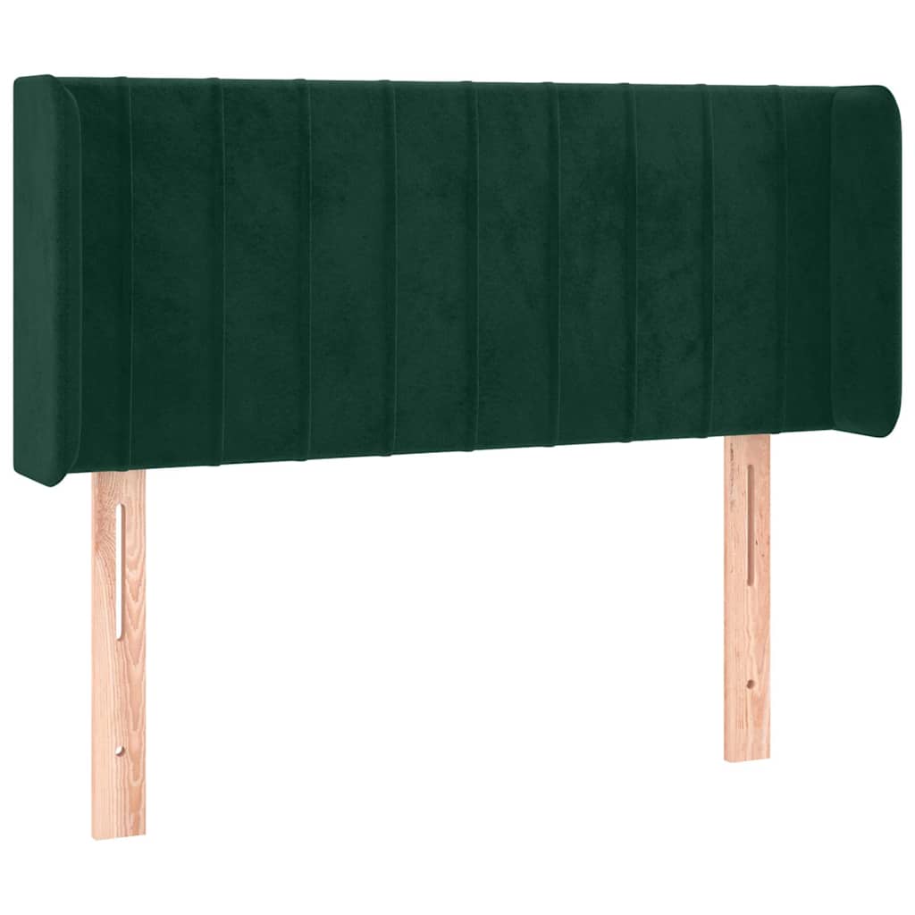 Testiera ad Orecchio Verde Scuro 83x16x78/88 cm in Velluto