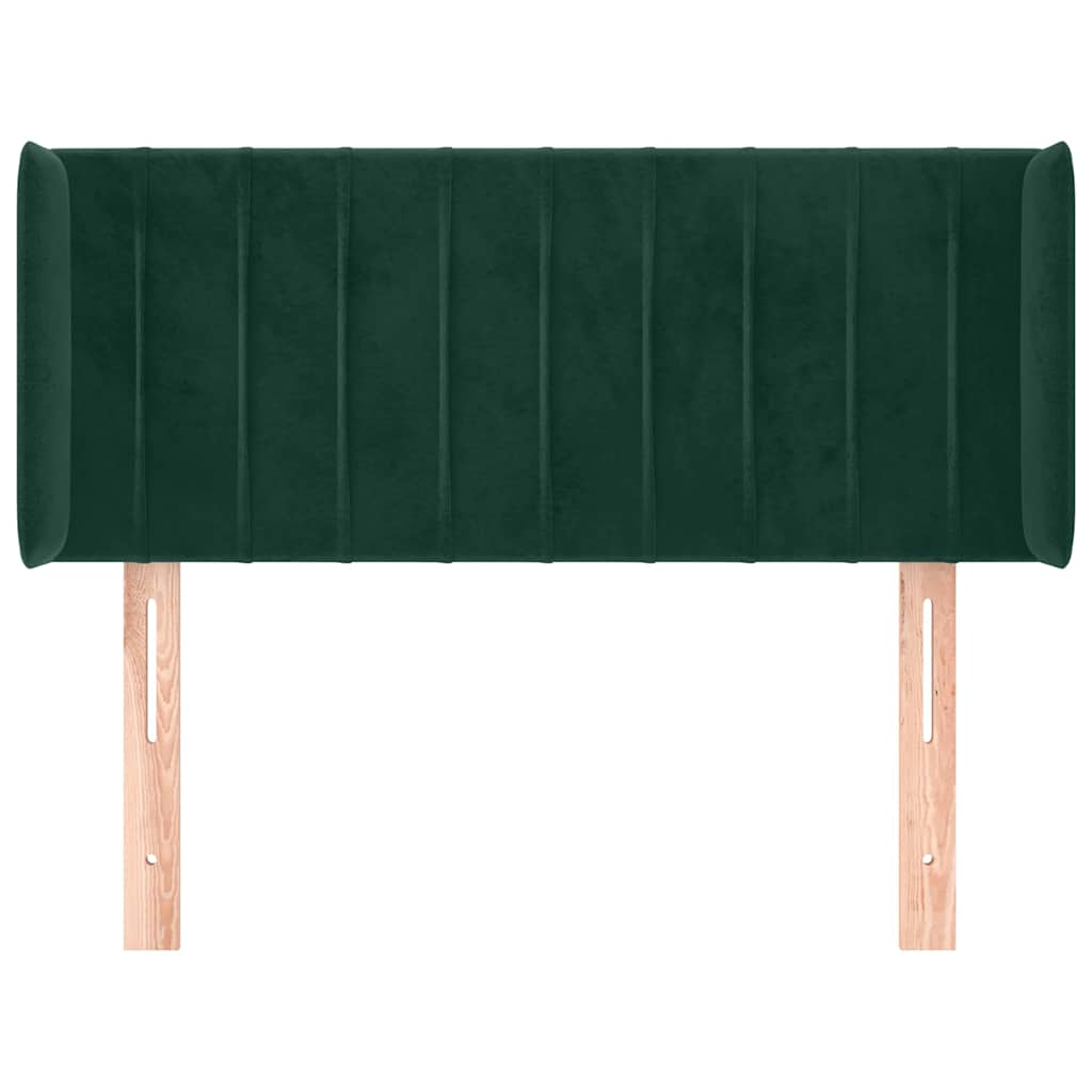 Testiera ad Orecchio Verde Scuro 83x16x78/88 cm in Velluto