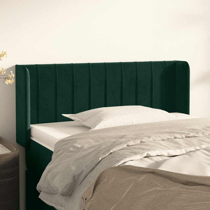 Testiera ad Orecchio Verde Scuro 83x16x78/88 cm in Velluto